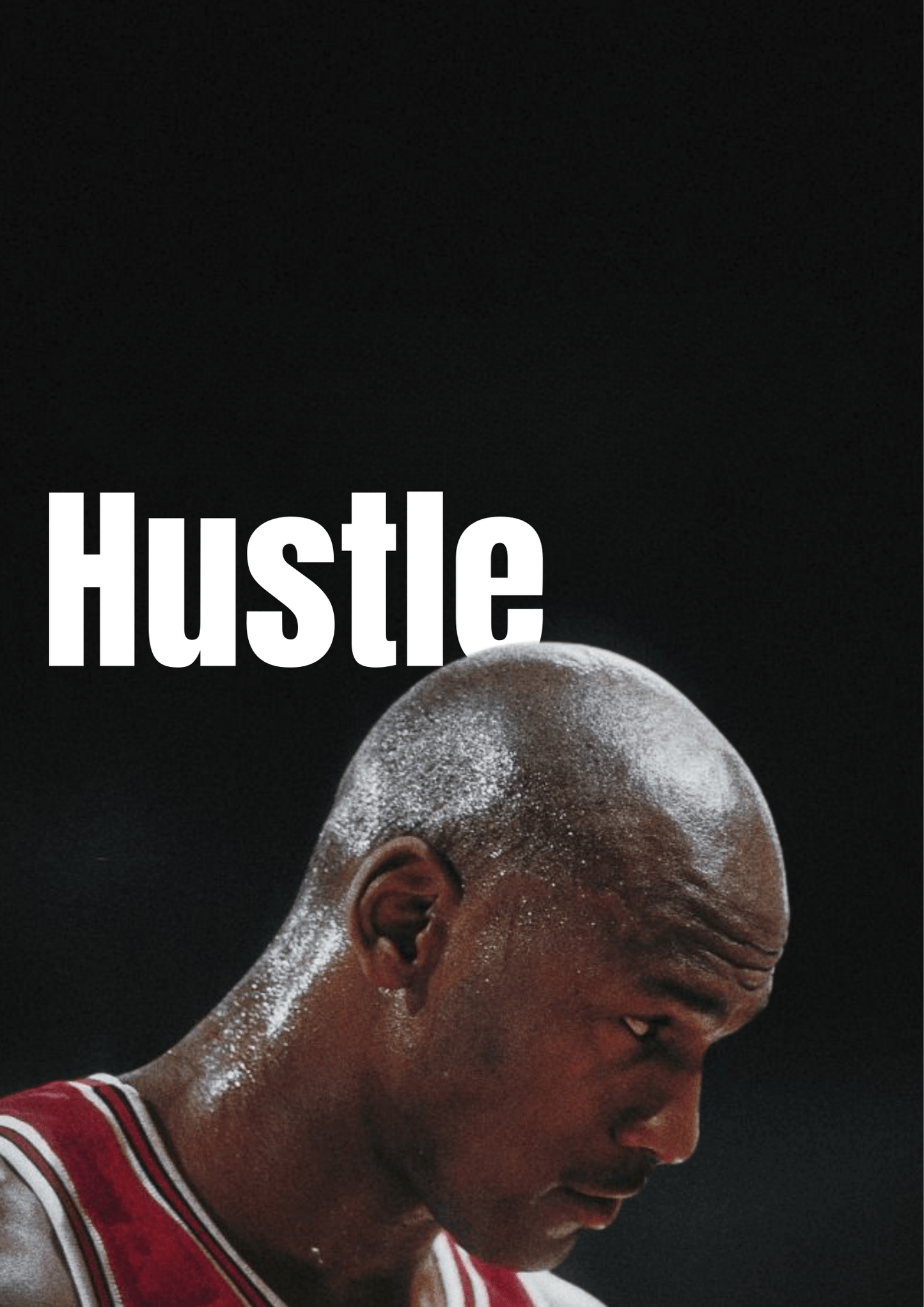 Michael Jordan Motivational Poster – Hustle | Basketball Wall Art (A5–A1) - Doublenightprints