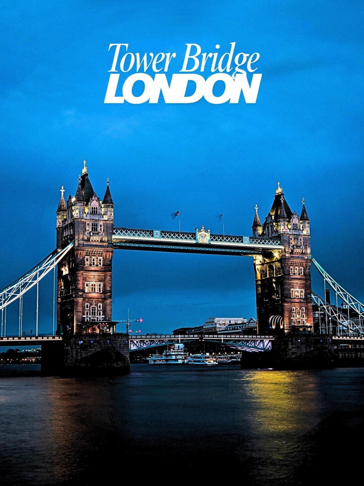 Tower Bridge London Night Skyline Poster – Iconic UK Landmark Wall Art | Travel Photography Print | A4 to A1 Satin Finish - Doublenightprints