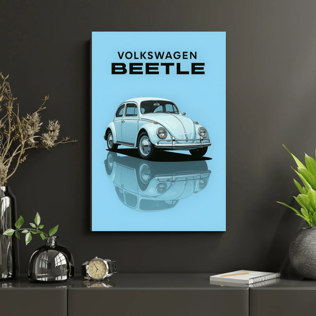 VW Beetle Poster - Classic Car Poster - Classic Beetle Poster A1 - A4 - Doublenightprints