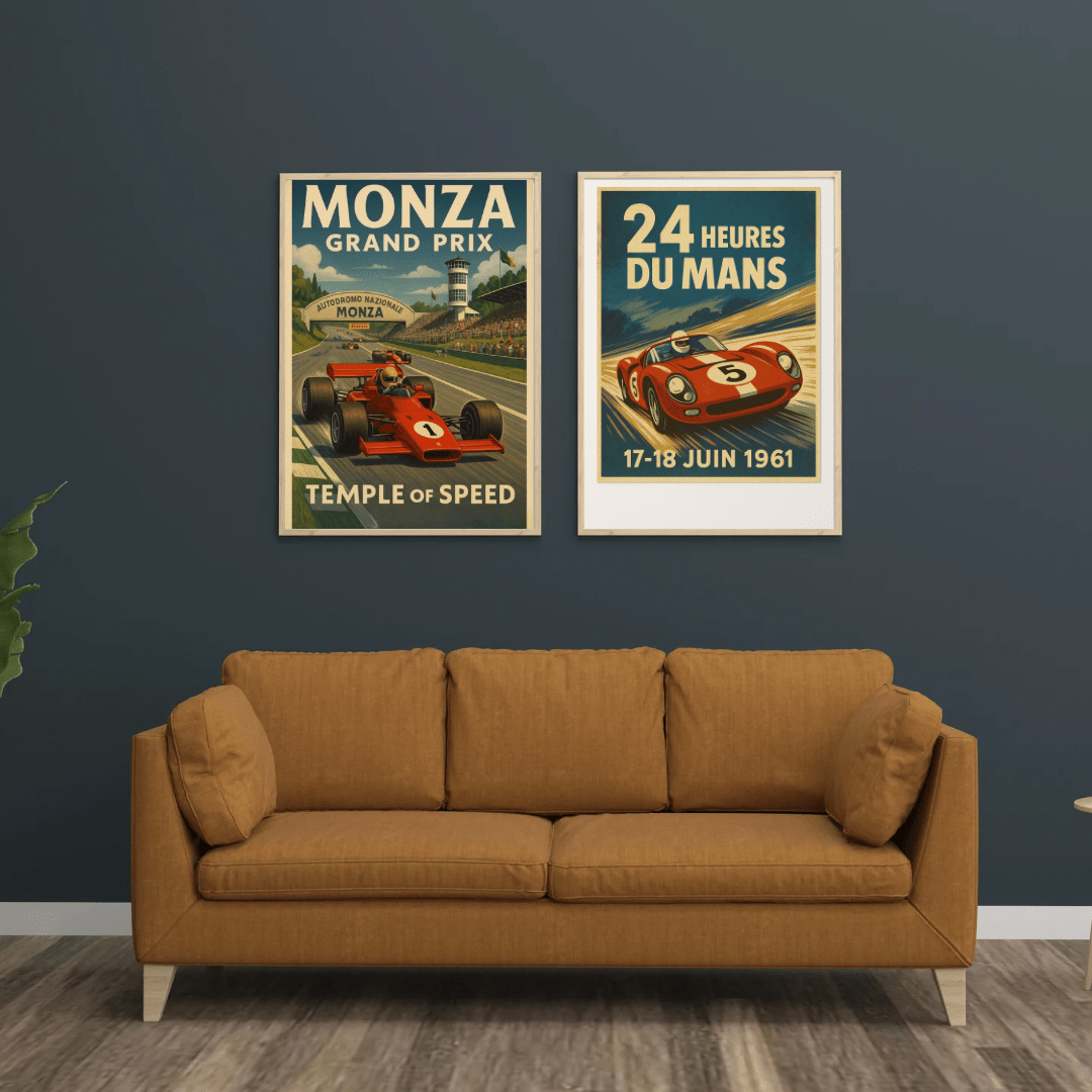 Le Mans 1961 – 24 Heures du Mans Vintage Racing Poster (Portrait) - Doublenightprints