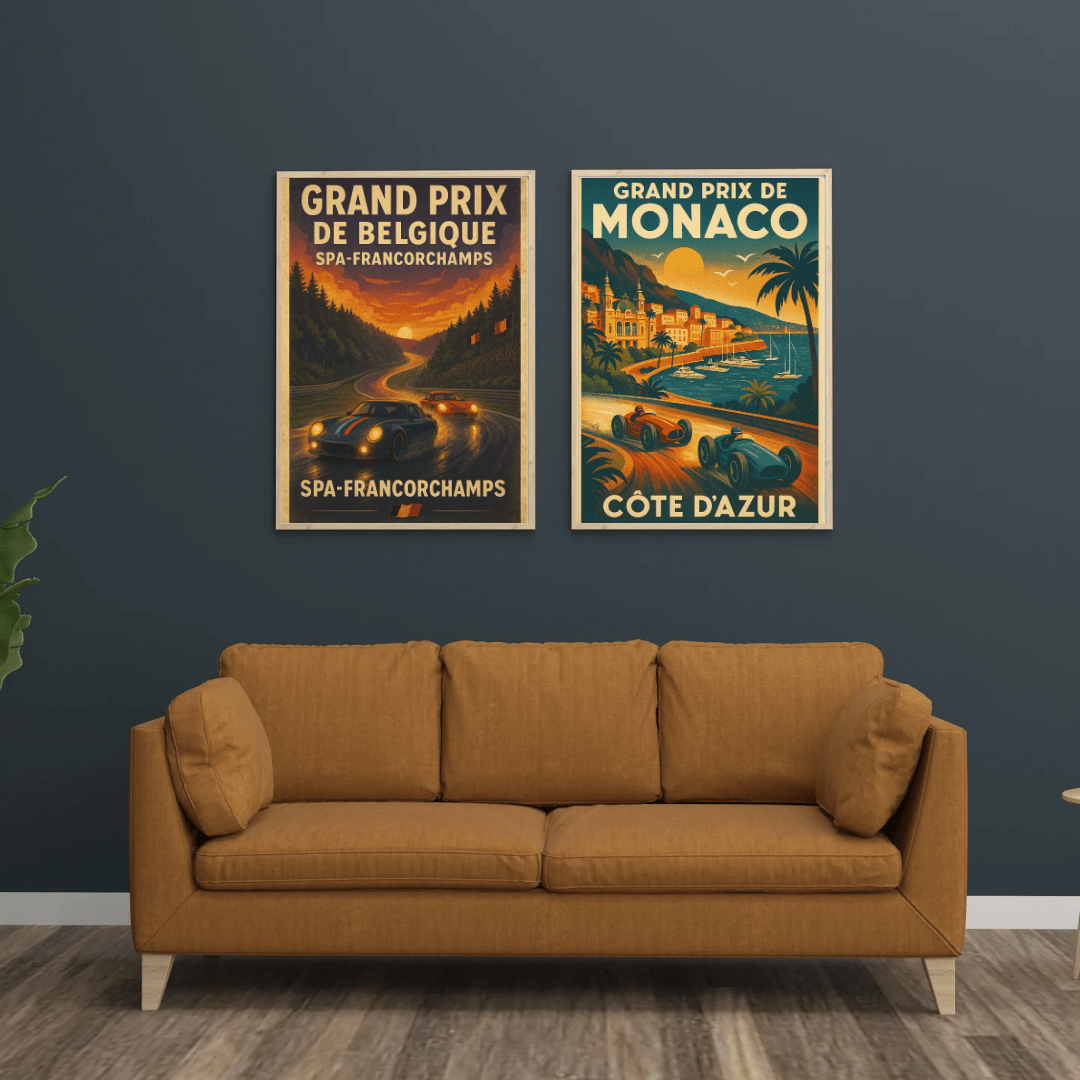 Spa - Francorchamps Racing Poster – Retro Belgian Grand Prix Wall Art (Portrait) - Doublenightprints