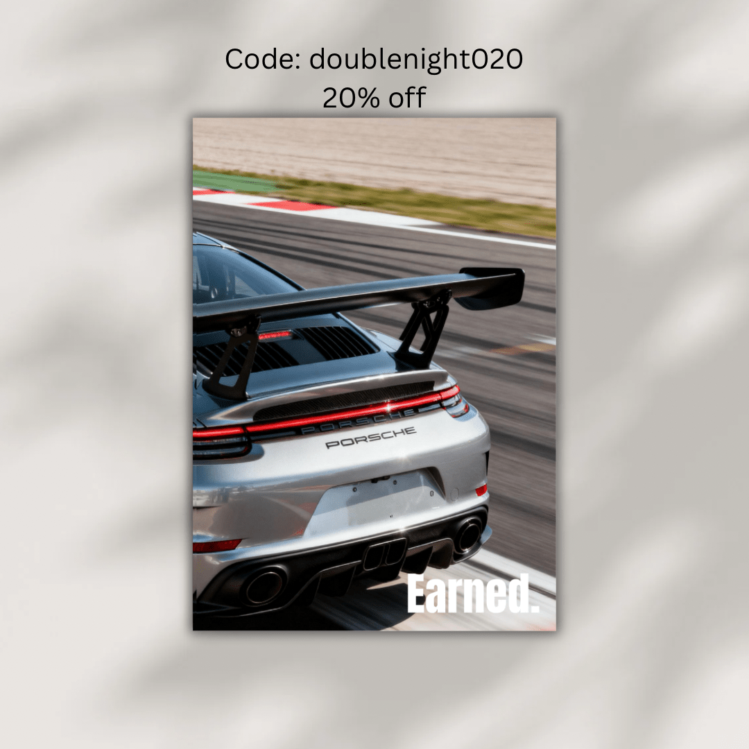 Porsche 911 GT3 RS — Studio Poster - Porsche wall art - Racecar poster - Doublenightprints