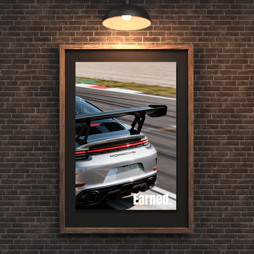 Porsche 911 GT3 RS — Studio Poster - Porsche wall art - Racecar poster - Doublenightprints