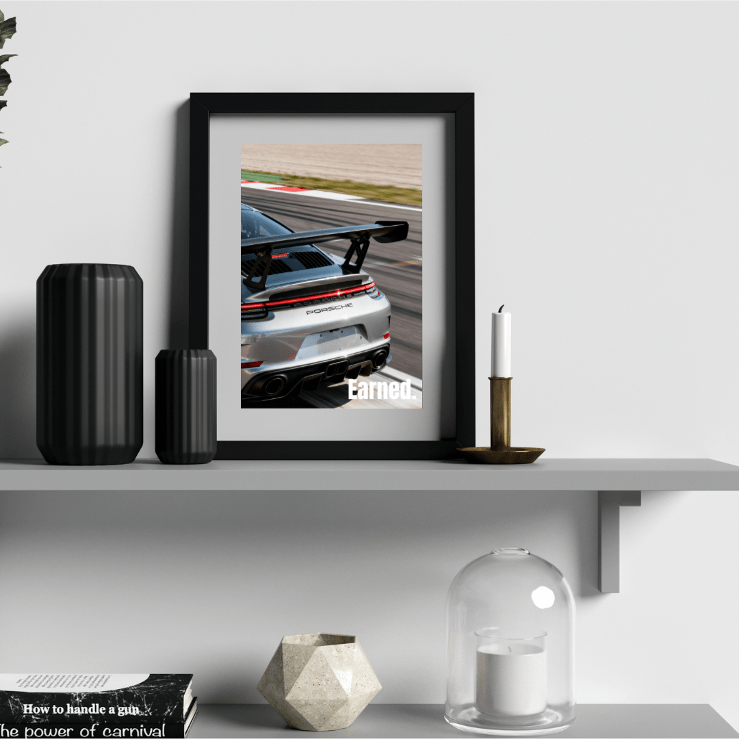 Porsche 911 GT3 RS — Studio Poster - Porsche wall art - Racecar poster - Doublenightprints