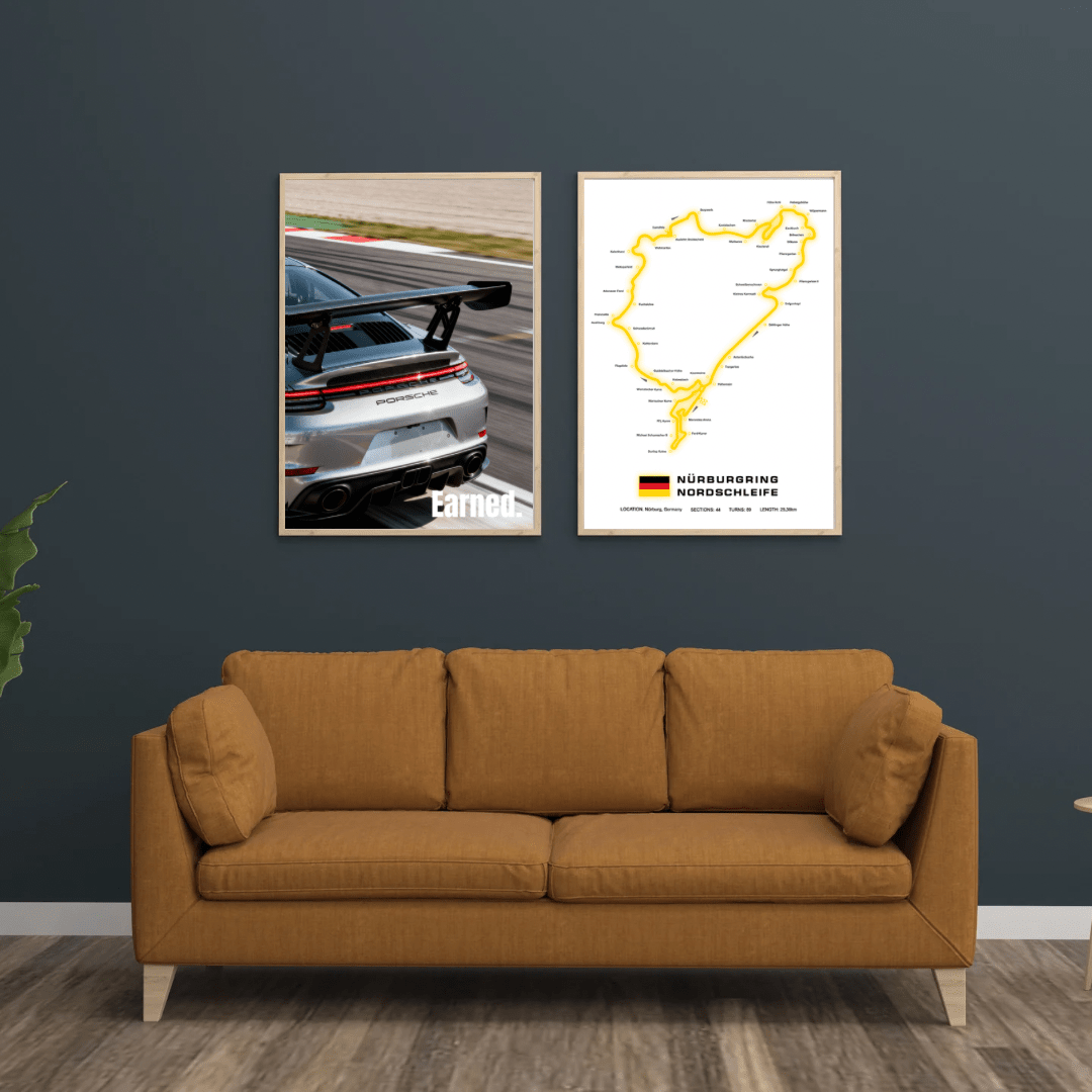 Porsche 911 GT3 RS — Studio Poster - Porsche wall art - Racecar poster - Doublenightprints