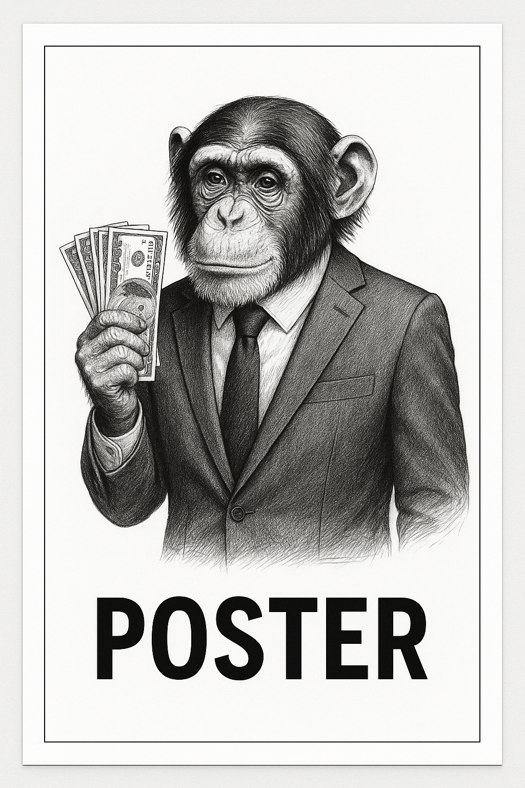 Monkey Money Poster ( Digital Download Poster ) - Doublenightprints