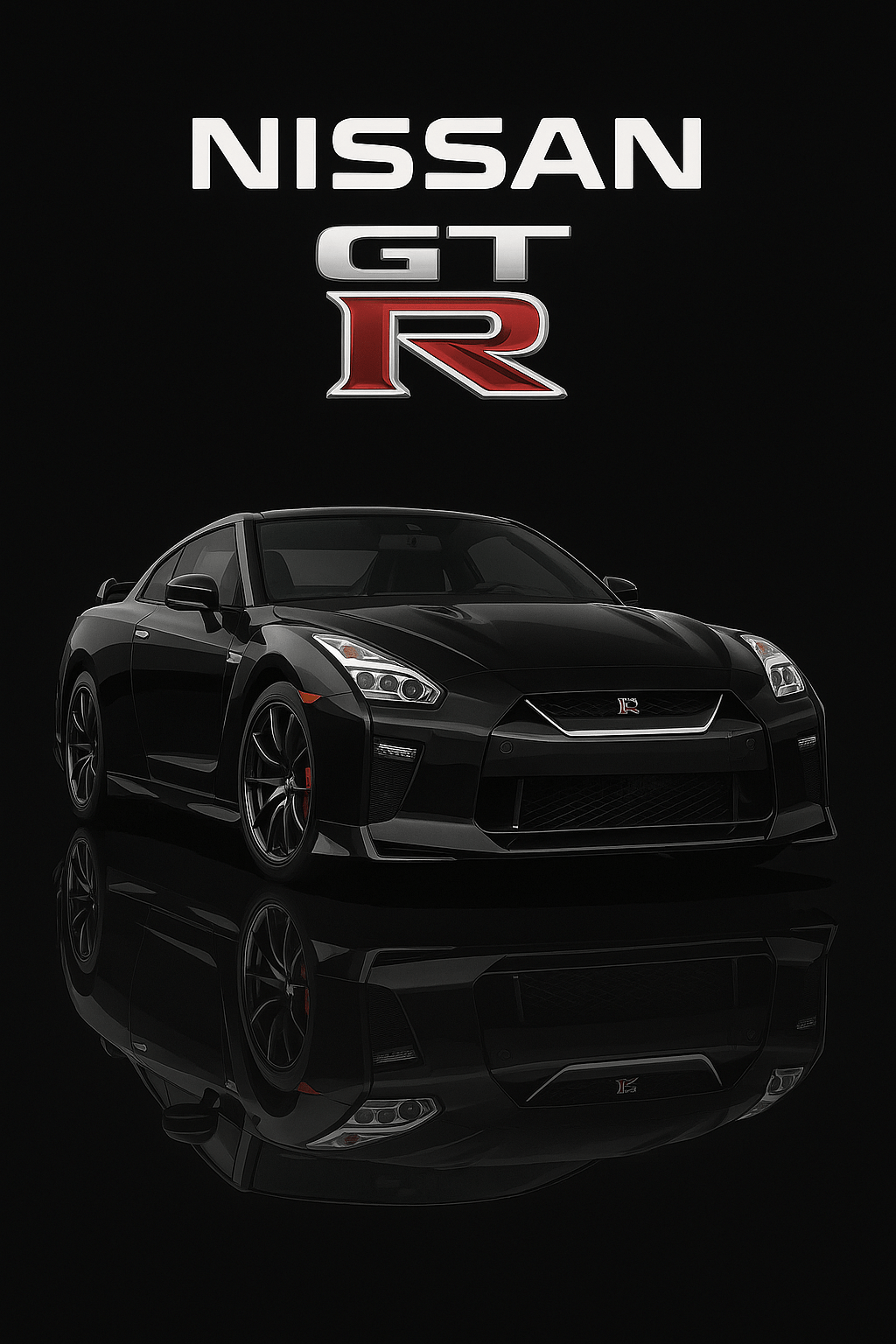 Nissan GTR R35 Premium Poster - Car enthusiast Wall art - Custom Car Poster - Doublenightprints