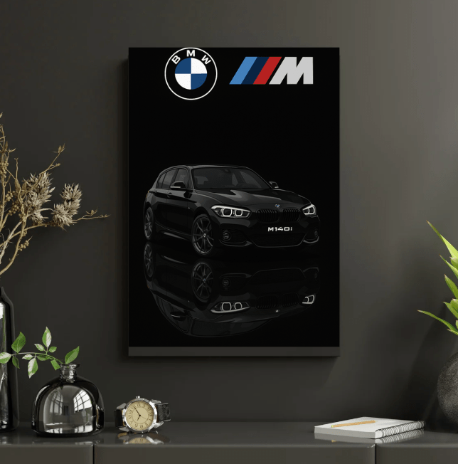 BMW M140i Poster - Car enthusiast Wall art - Custom Car Poster UK - Doublenightprints