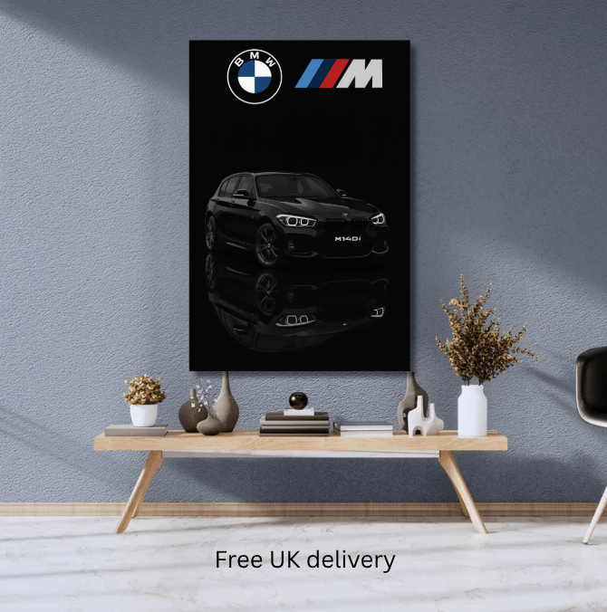 BMW M140i Poster - Car enthusiast Wall art - Custom Car Poster UK - Doublenightprints