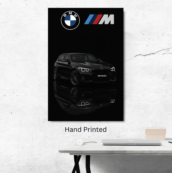 BMW M140i Poster - Car enthusiast Wall art - Custom Car Poster UK - Doublenightprints