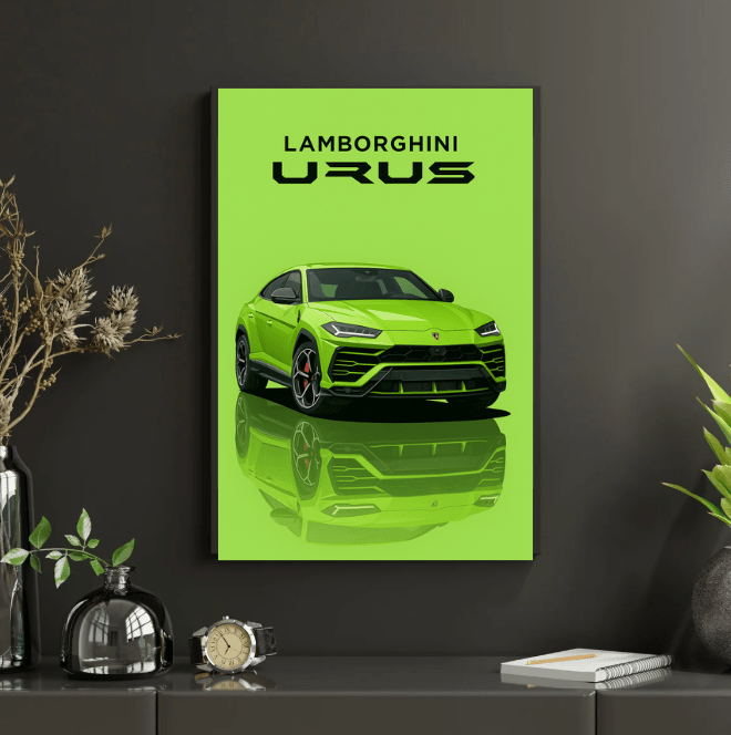 Lamborghini Urus - Car enthusiast Wall art - Custom Car Poster UK - Doublenightprints
