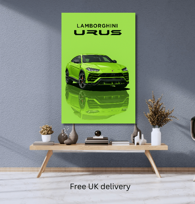 Lamborghini Urus - Car enthusiast Wall art - Custom Car Poster UK - Doublenightprints
