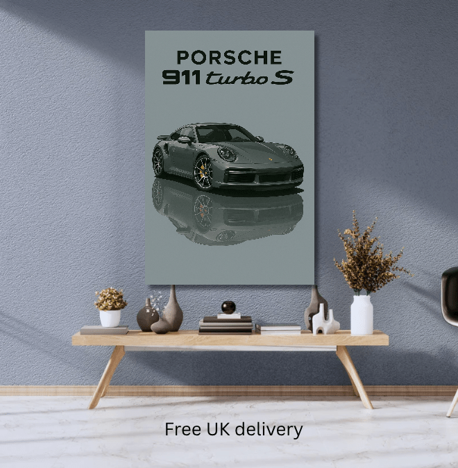 Porsche 911 Turbo S Premium Poster - Car enthusiast Wall art - Custom Car Poster - Doublenightprints