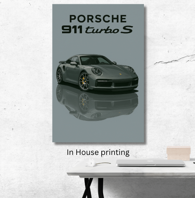 Porsche 911 Turbo S Premium Poster - Car enthusiast Wall art - Custom Car Poster - Doublenightprints