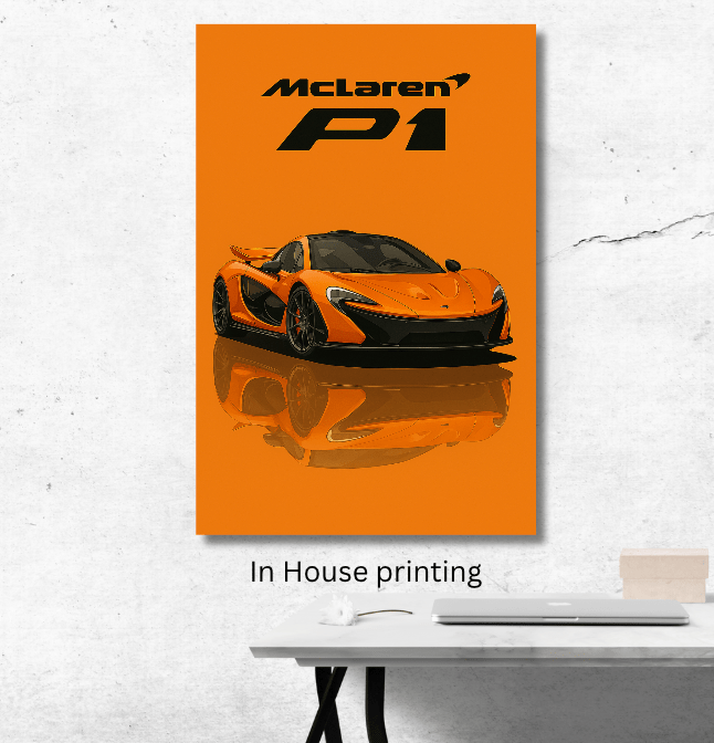 Mclaren P1 Premium Poster - Car enthusiast Wall art - Custom Car Poster - Doublenightprints