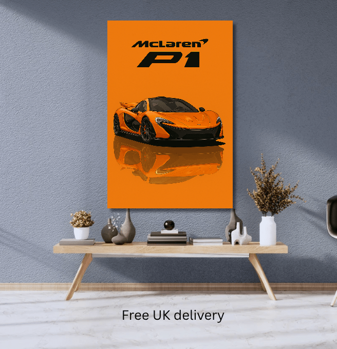 Mclaren P1 Premium Poster - Car enthusiast Wall art - Custom Car Poster - Doublenightprints