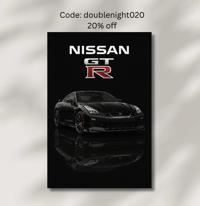Nissan GTR R35 Premium Poster - Car enthusiast Wall art - Custom Car Poster - Doublenightprints
