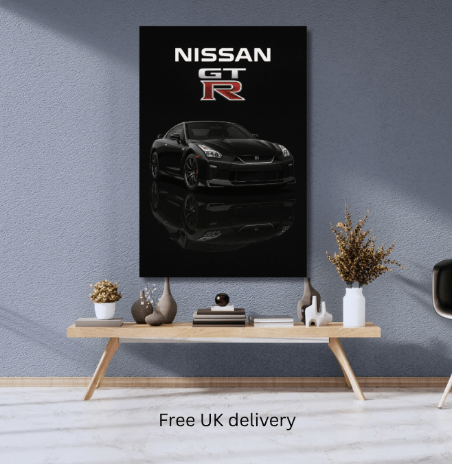 Nissan GTR R35 Premium Poster - Car enthusiast Wall art - Custom Car Poster - Doublenightprints