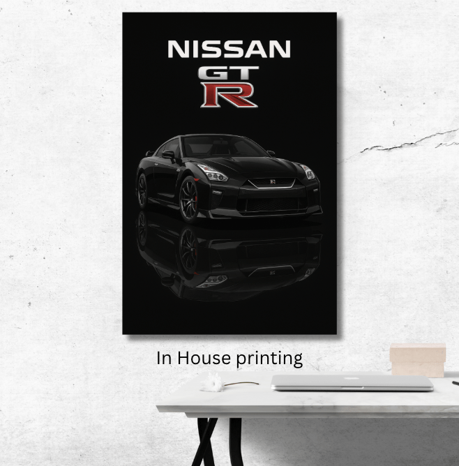 Nissan GTR R35 Premium Poster - Car enthusiast Wall art - Custom Car Poster - Doublenightprints