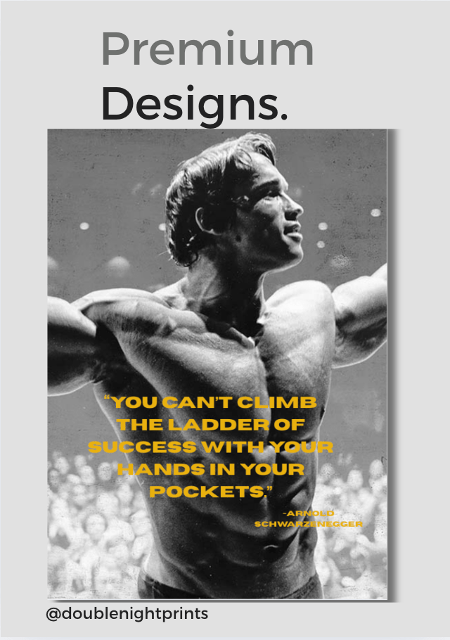Motivational Poster – “You Can’t Climb the Ladder of Success with Your Hands in Your Pockets” – Inspirational Quote Wall Art - Doublenightprints