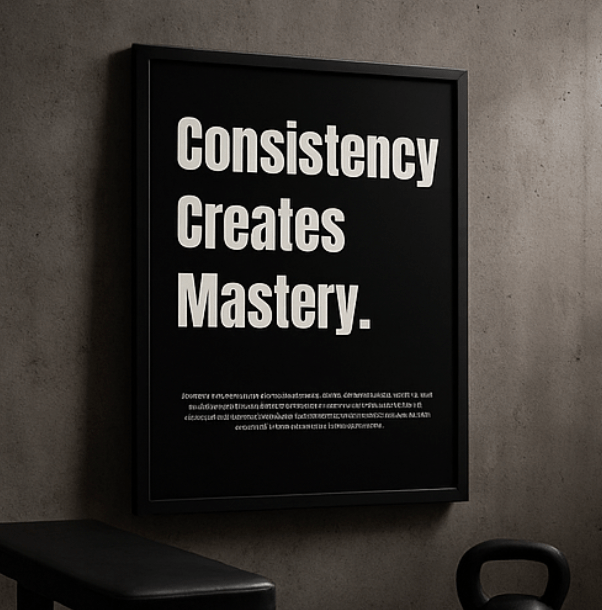 Consistency Creates Mastery – Motivational Wall Art Print - Doublenightprints