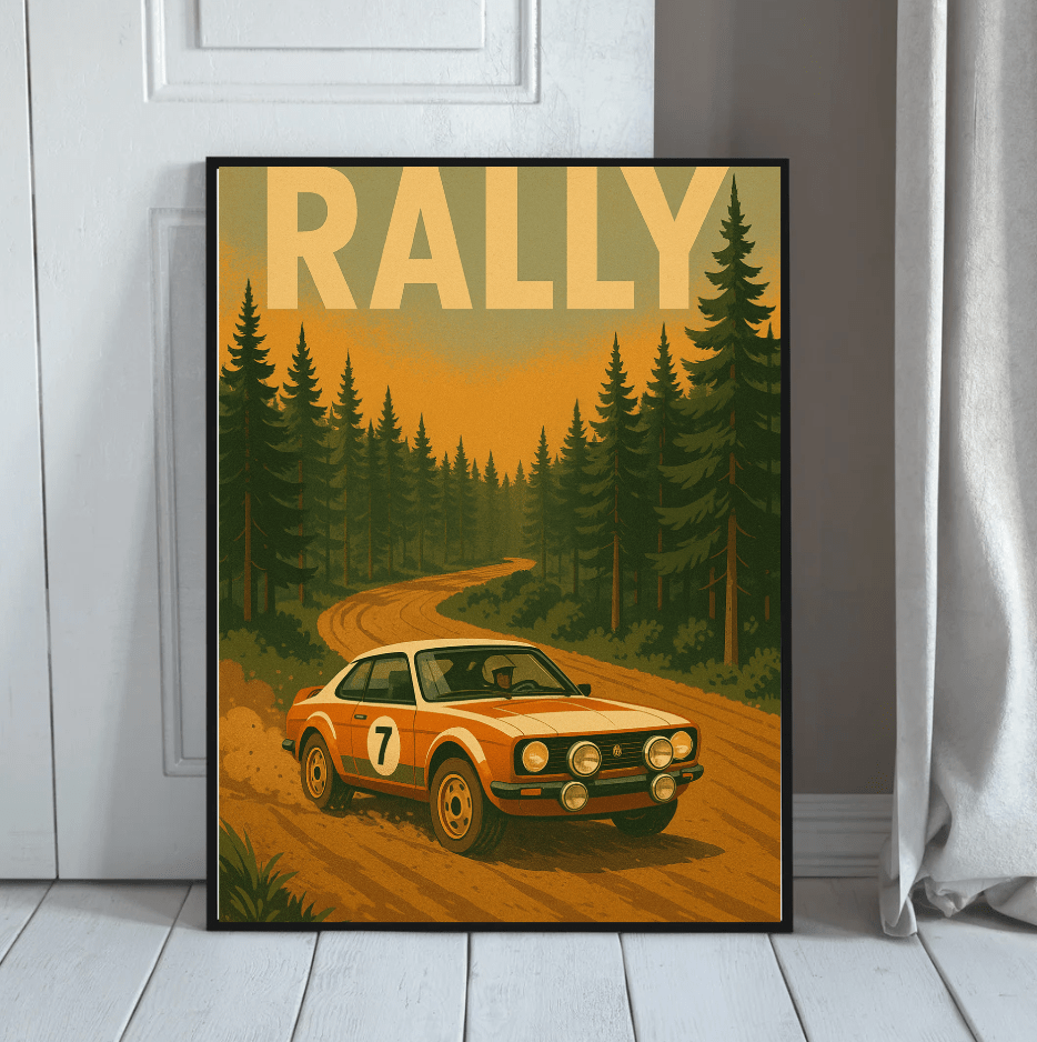 Forest Rally Stage — Vintage Rally Poster - Doublenightprints