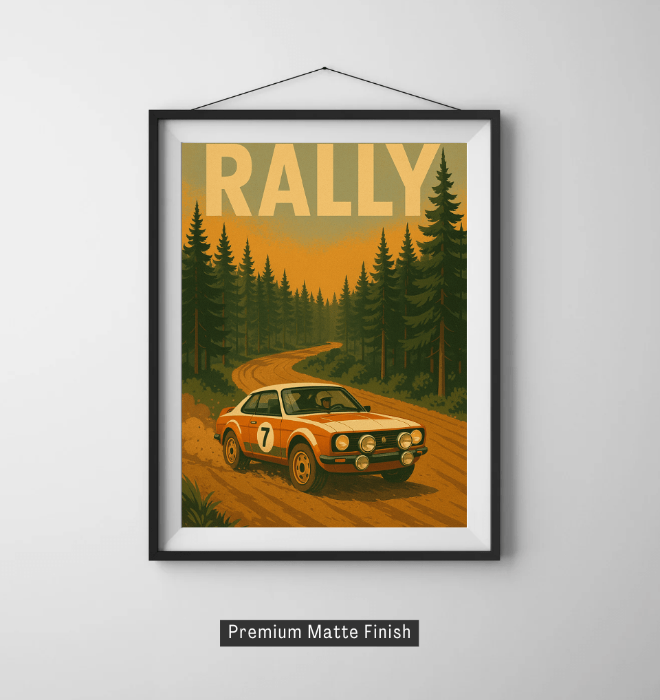 Forest Rally Stage — Vintage Rally Poster - Doublenightprints