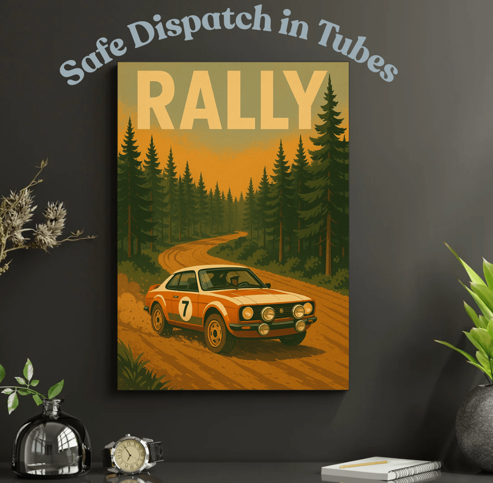 Forest Rally Stage — Vintage Rally Poster - Doublenightprints