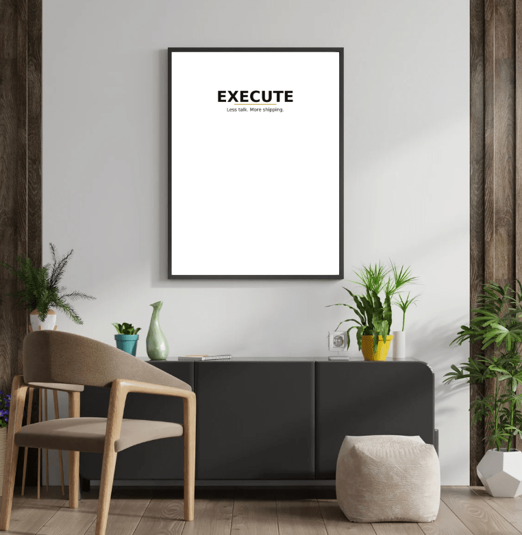 Execute — Minimal Statement Poster - Doublenightprints