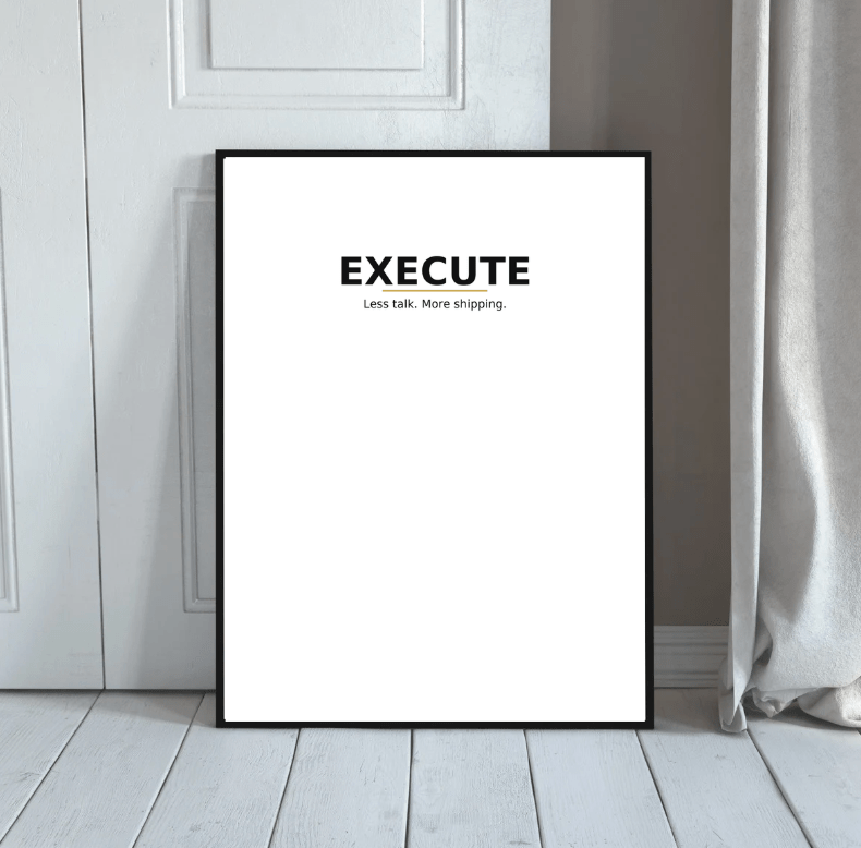 Execute — Minimal Statement Poster - Doublenightprints