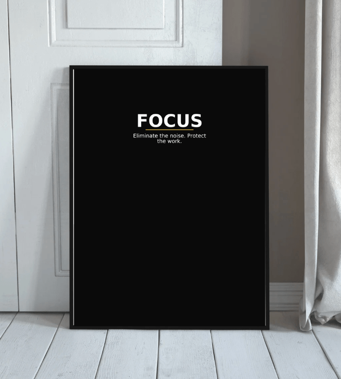 Focus — Minimal Statement Poster - Doublenightprints