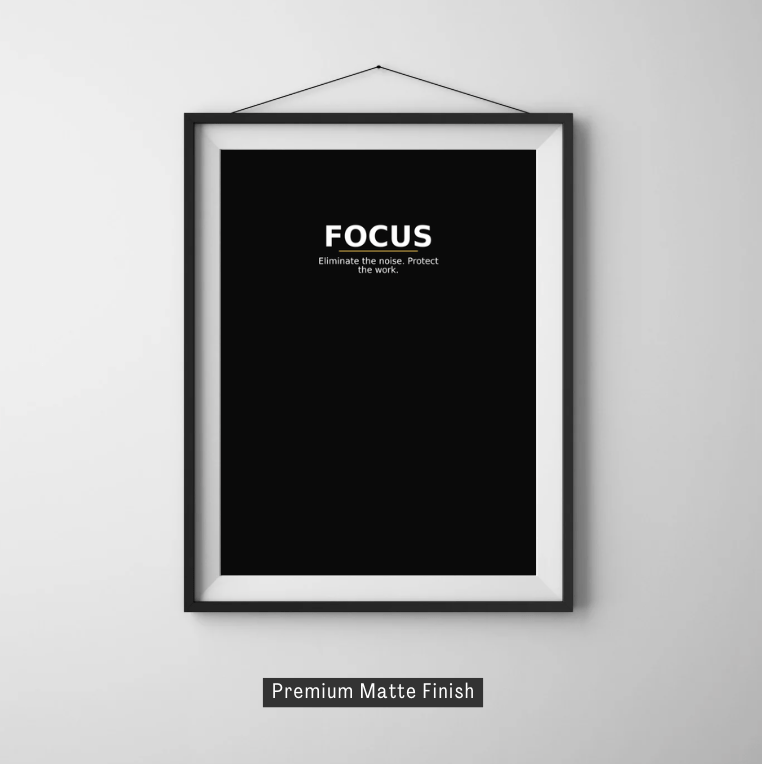 Focus — Minimal Statement Poster - Doublenightprints