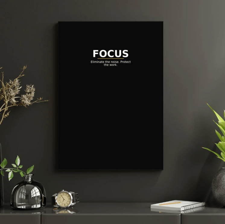 Focus — Minimal Statement Poster - Doublenightprints