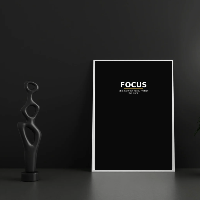 Focus — Minimal Statement Poster - Doublenightprints
