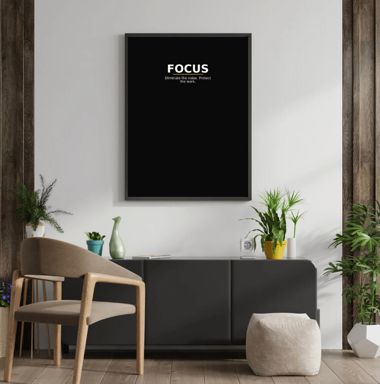Focus — Minimal Statement Poster - Doublenightprints