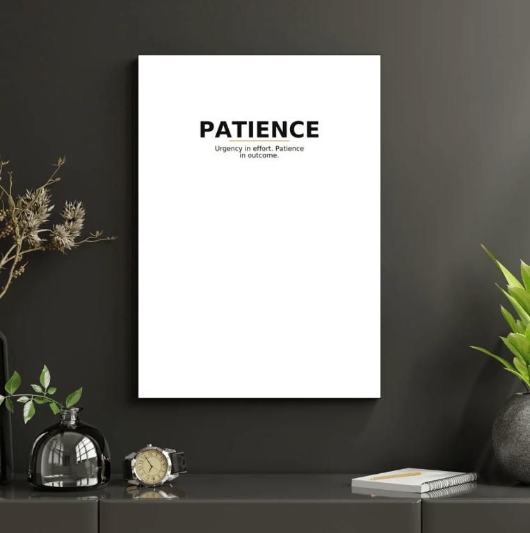 Patience — Minimal Statement Poster - Doublenightprints
