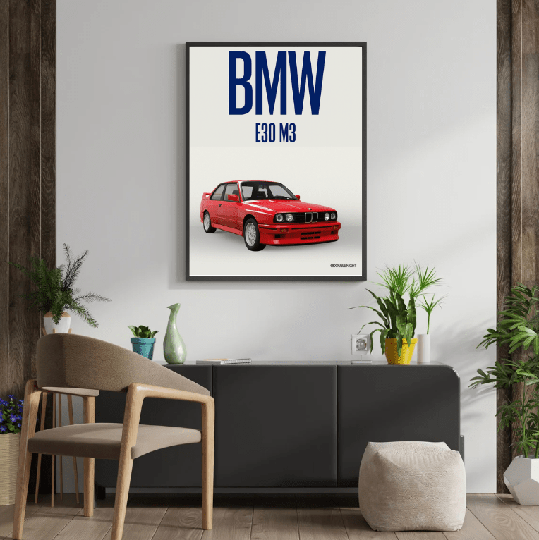 BMW E30 M3 — Studio Poster - Doublenightprints