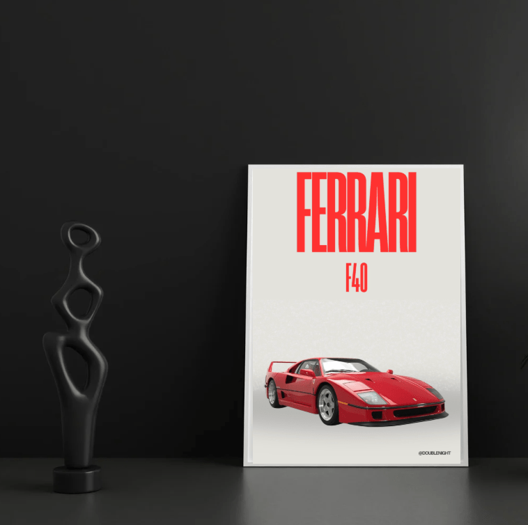 Ferrari F40 — Studio Poster - Doublenightprints