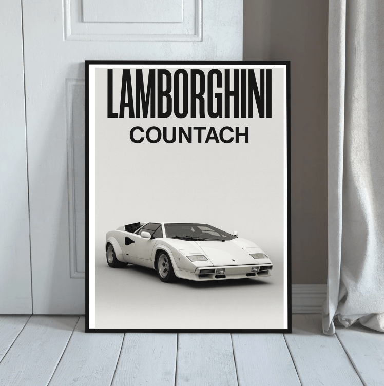 Lamborghini Countach — Studio Poster - Doublenightprints
