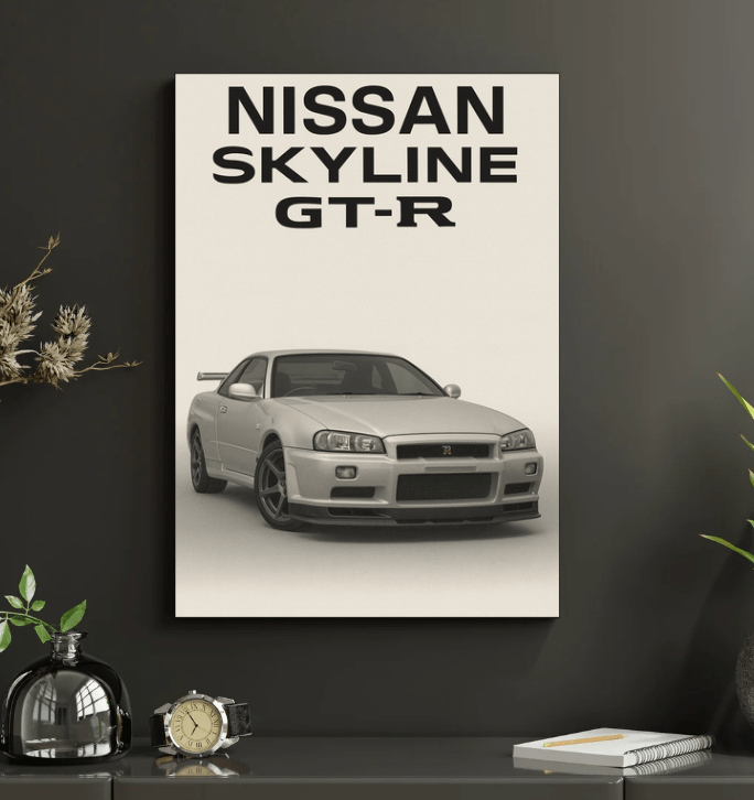 Nissan Skyline GT‑R R34 — Studio Poster - Doublenightprints