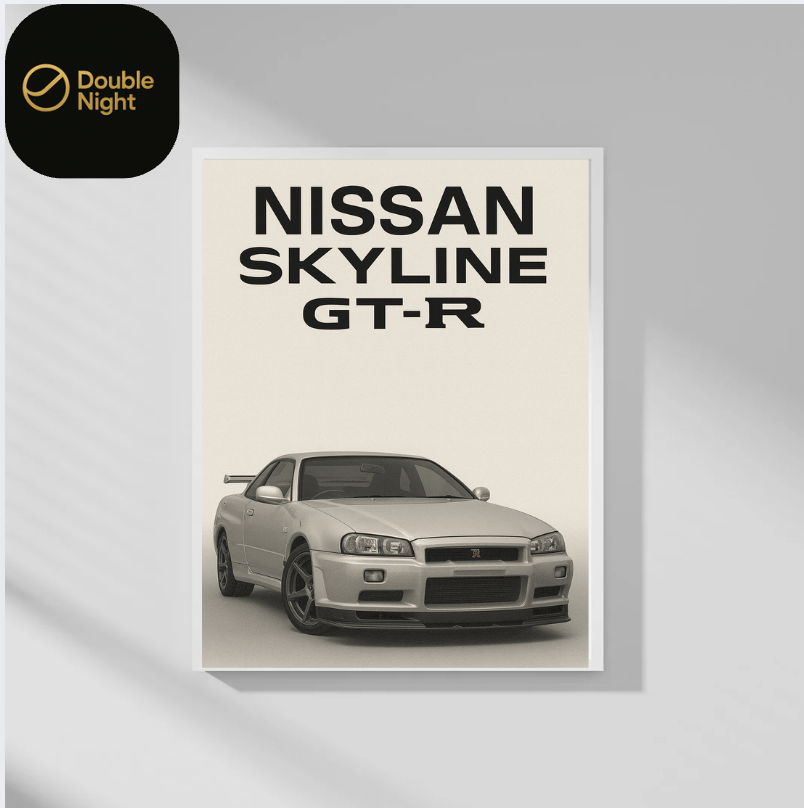 Nissan Skyline GT‑R R34 — Studio Poster - Doublenightprints