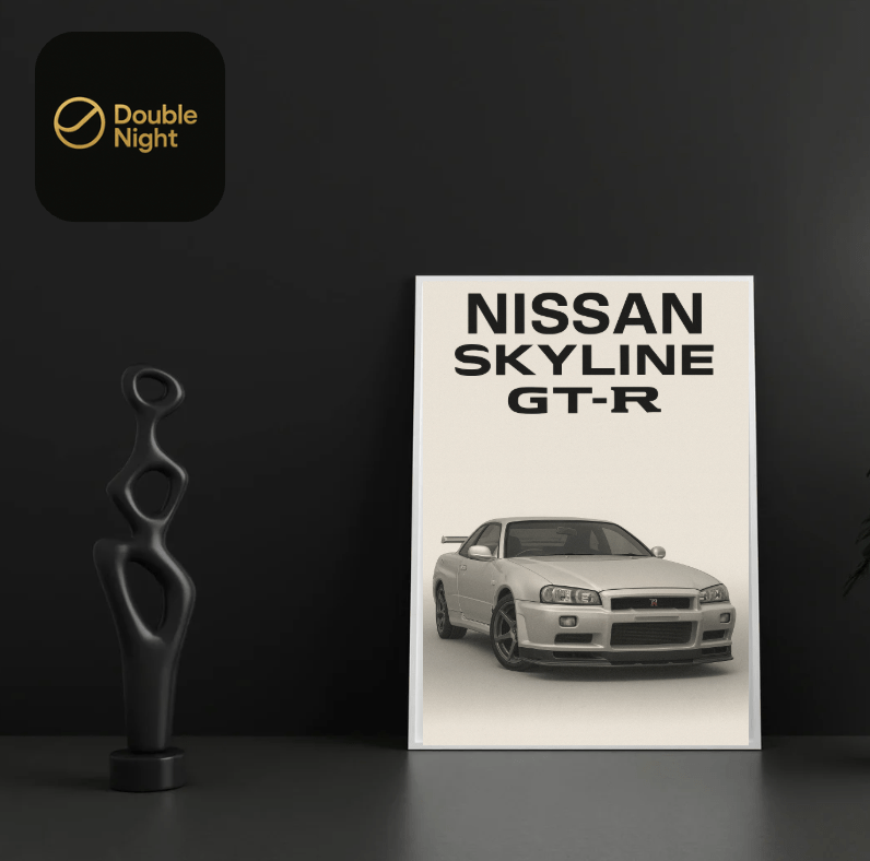 Nissan Skyline GT‑R R34 — Studio Poster - Doublenightprints