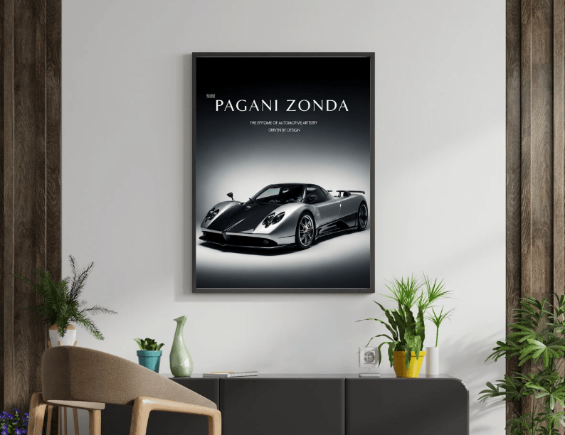 Pagani Zonda — Studio Poster - Doublenightprints