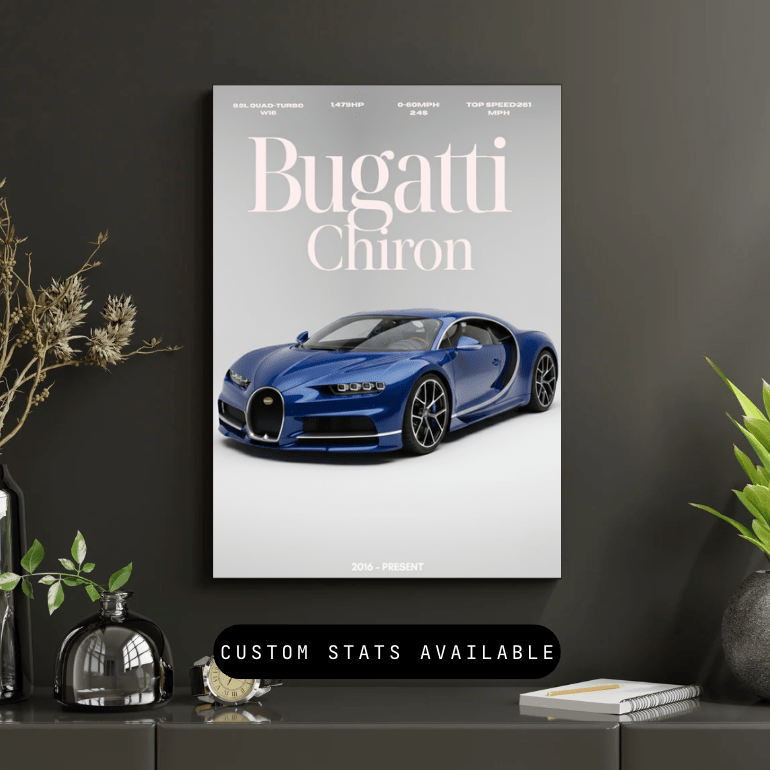 Bugatti Chiron — Studio Poster - Doublenightprints