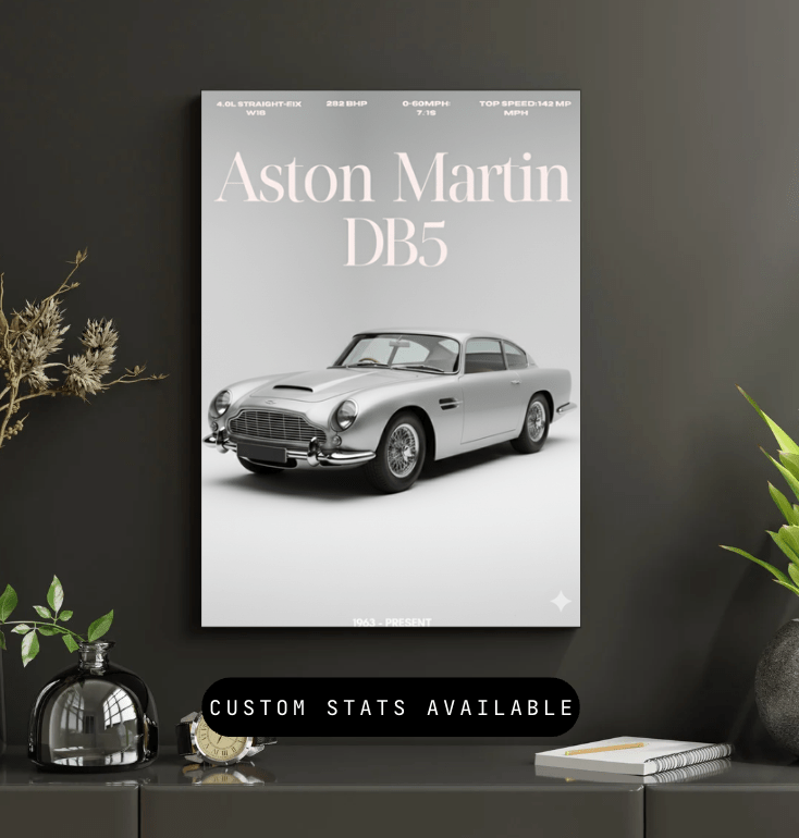 Aston Martin DB5 — Studio Poster - Doublenightprints