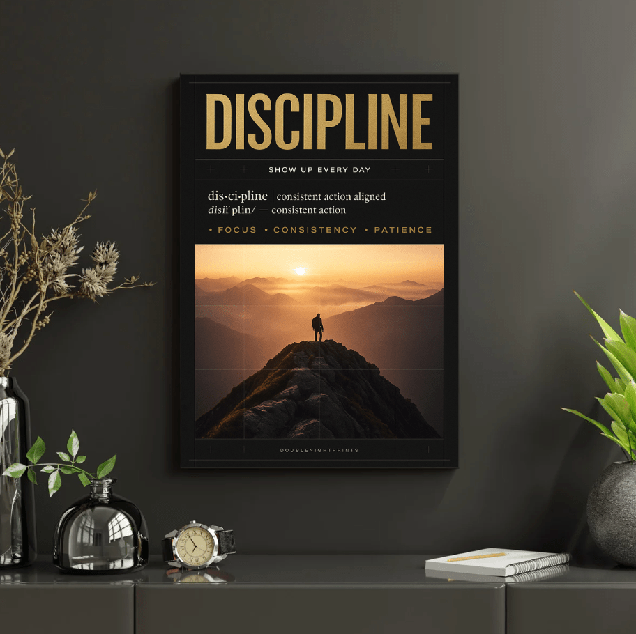 Discipline — Motivational Poster - Doublenightprints