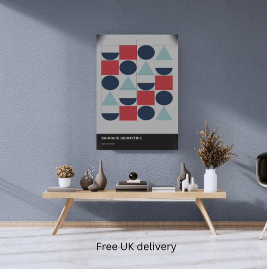 Bauhaus Geometric 03 — Nordic Primary | Abstract Wall Art Poster (A1/A2/A3/A4) - Doublenightprints