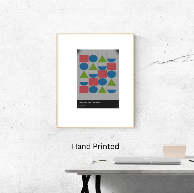 Bauhaus Geometric 04 — Concrete Pop | Abstract Wall Art Poster (A1/A2/A3/A4) - Doublenightprints