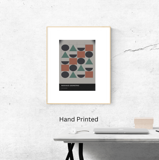Bauhaus Geometric 05 — Muted Bauhaus | Abstract Wall Art Poster (A1/A2/A3/A4) - Doublenightprints