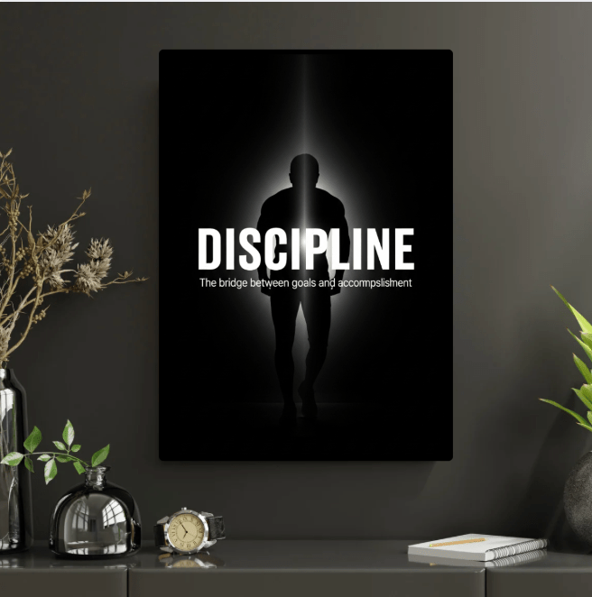 Discipline — Motivational Poster - Motivational Wall art - Gym Decor - Doublenightprints